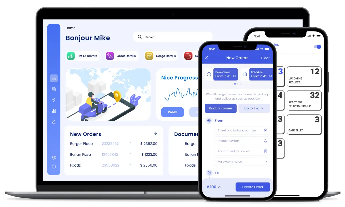 White-label courier delivery software platform by Deonde