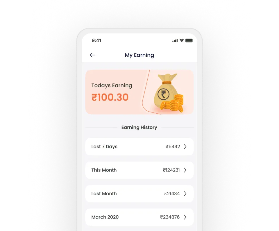 Driver earnings dashboard and fleet management in Deonde delivery platform
