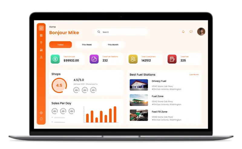 Fuel delivery fleet and dispatch management dashboard by Deonde