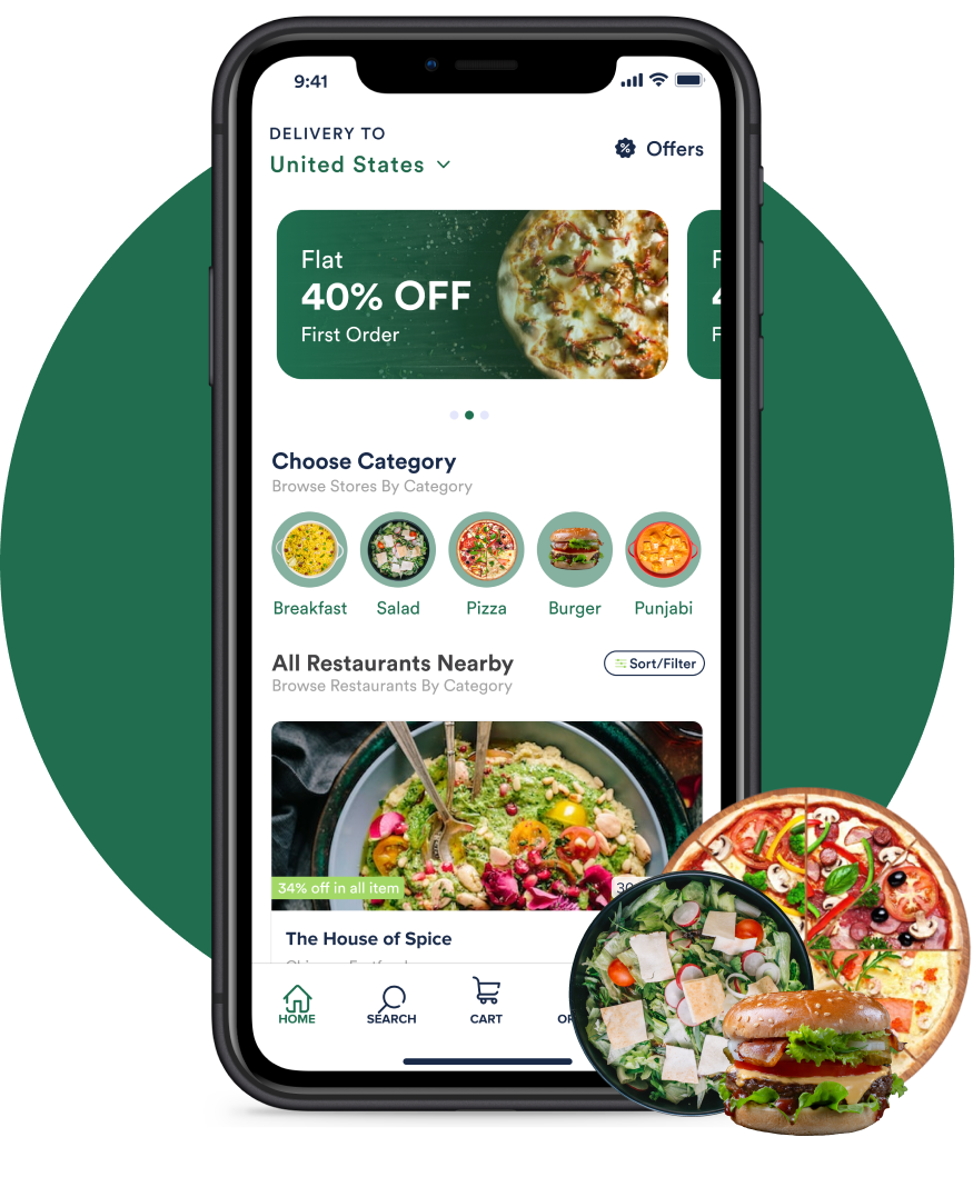 Deonde platform powering a Grubhub-like delivery marketplace