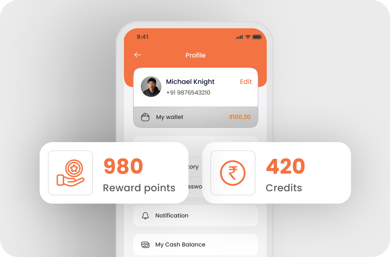 Customers track loyalty points in digital wallet