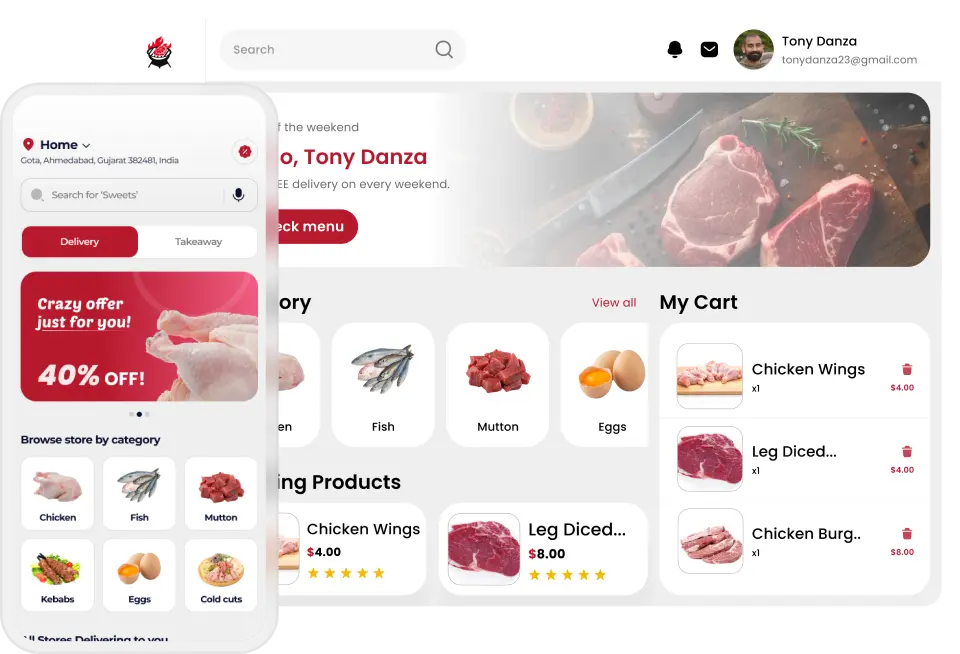 White-label meat and butcher delivery software by Deonde