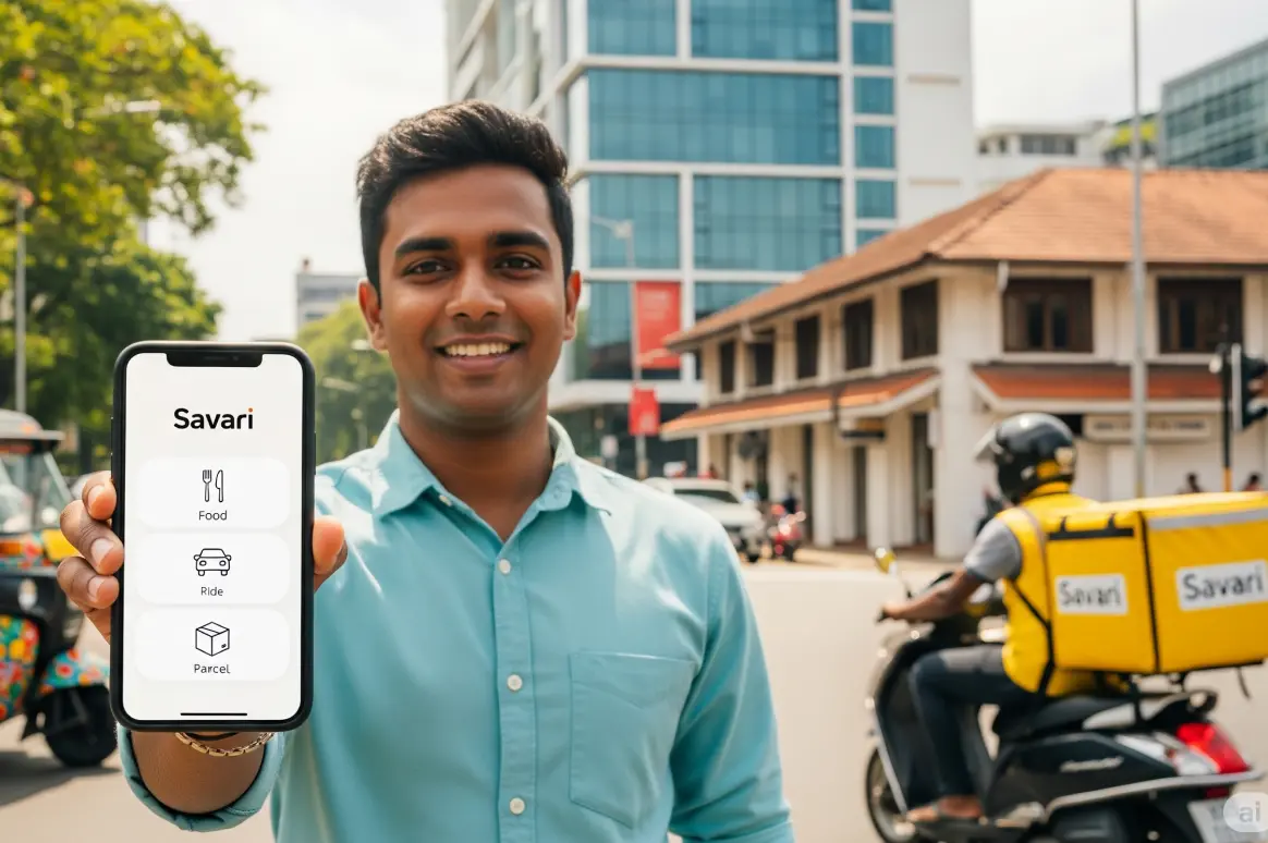 Savari food delivery app — Sri Lanka's premier food and grocery delivery, powered by Deonde